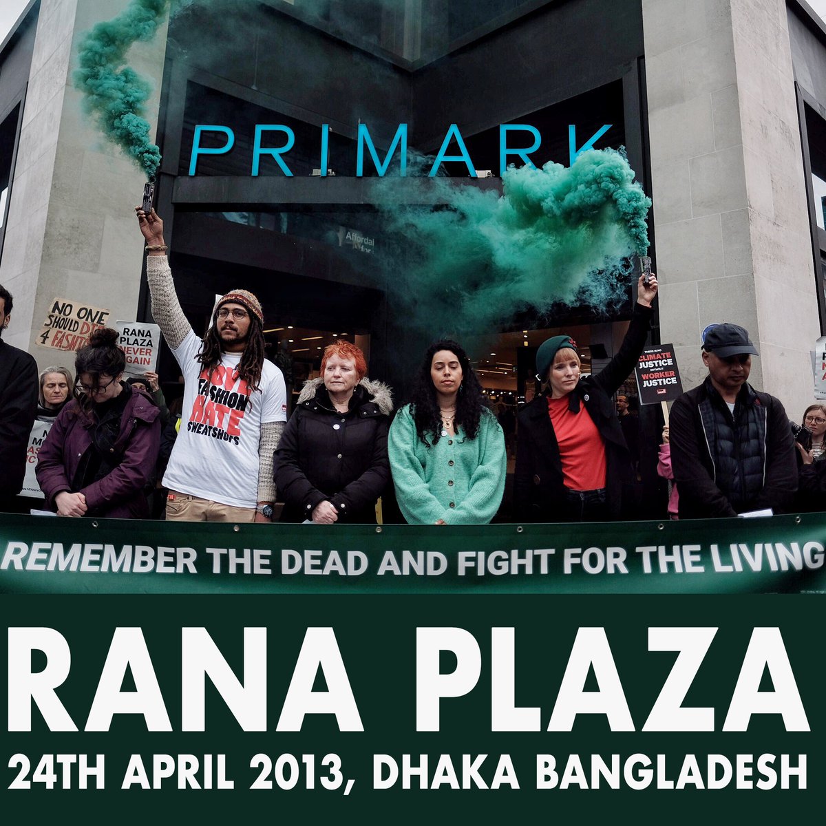 Today, Wednesday 24th April 2024, marks the 11th anniversary of the Rana Plaza disaster, an act of industrial homicide that killed well over 1000 people and marked a watershed in the global fight against sweatshop labour. Remember the dead and fight for the living.