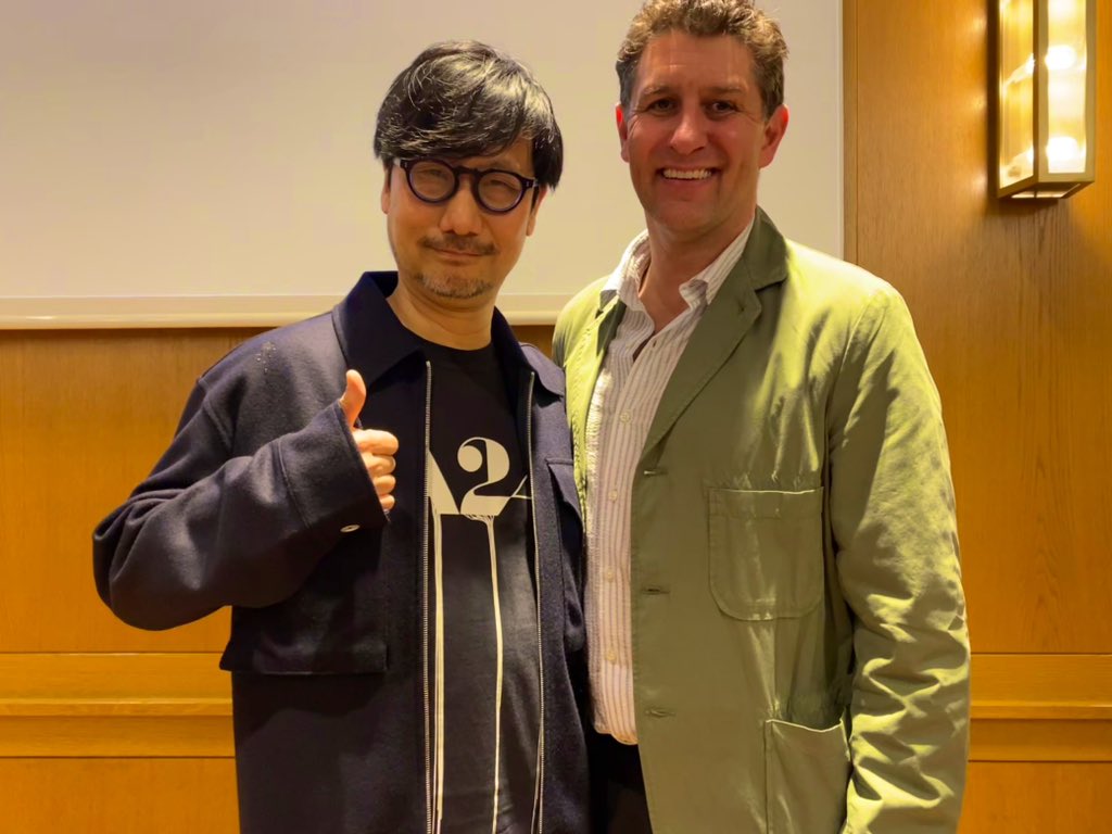 本日の小島監督とA24のCEOのデヴィッド・フェンケルさん Hideo Kojima today with David Fenkel of A24.