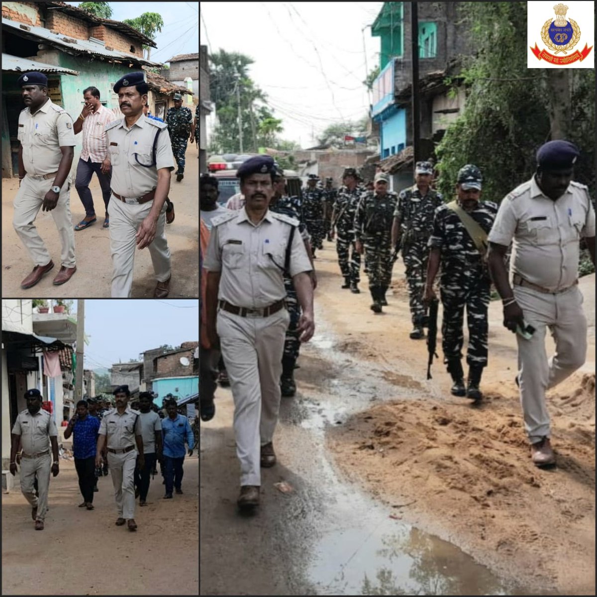 Balangir Police and CRPF teams conducted Flag Marches in Lokapada village area under Puintala PS ahead of General Elections 2024.