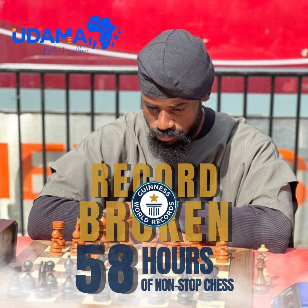 A win for one is a win for all. 

We join the world to celebrate a world champion, Tunde Onakoya @Tunde_OD the current Guinness World Record Chess Marathon champion! 

We at Udama4Africa are proud of your exceptional performance.

#longestchessmarathon
#recordbroken
#worldrecord