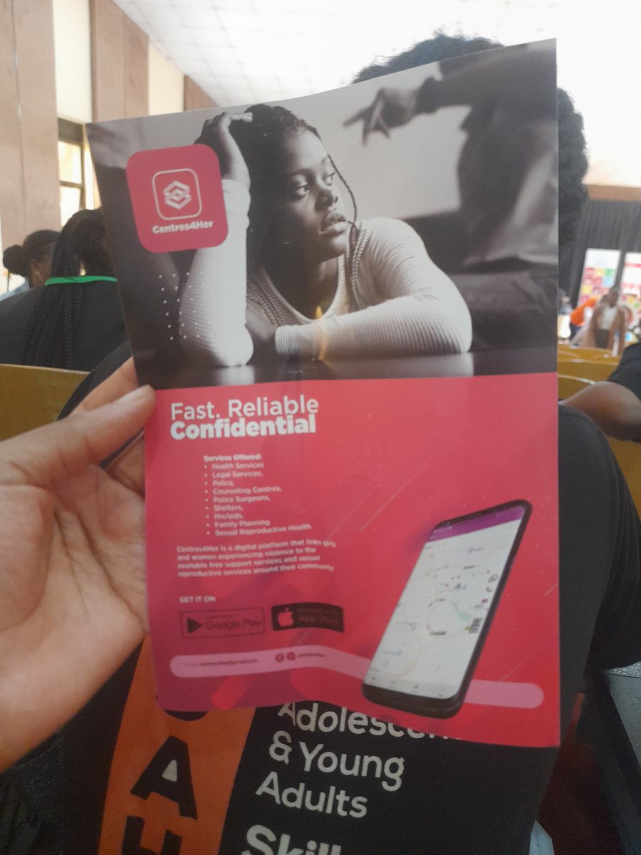 Part of the exhibitions at @kyambogou includes the Centres 4 Her, a mobile application designed to ease access to free post- violence and SRHR Services to Adolescent Girls and Young Women in marginalized communities @centres4her #Ug3rdVNR2024