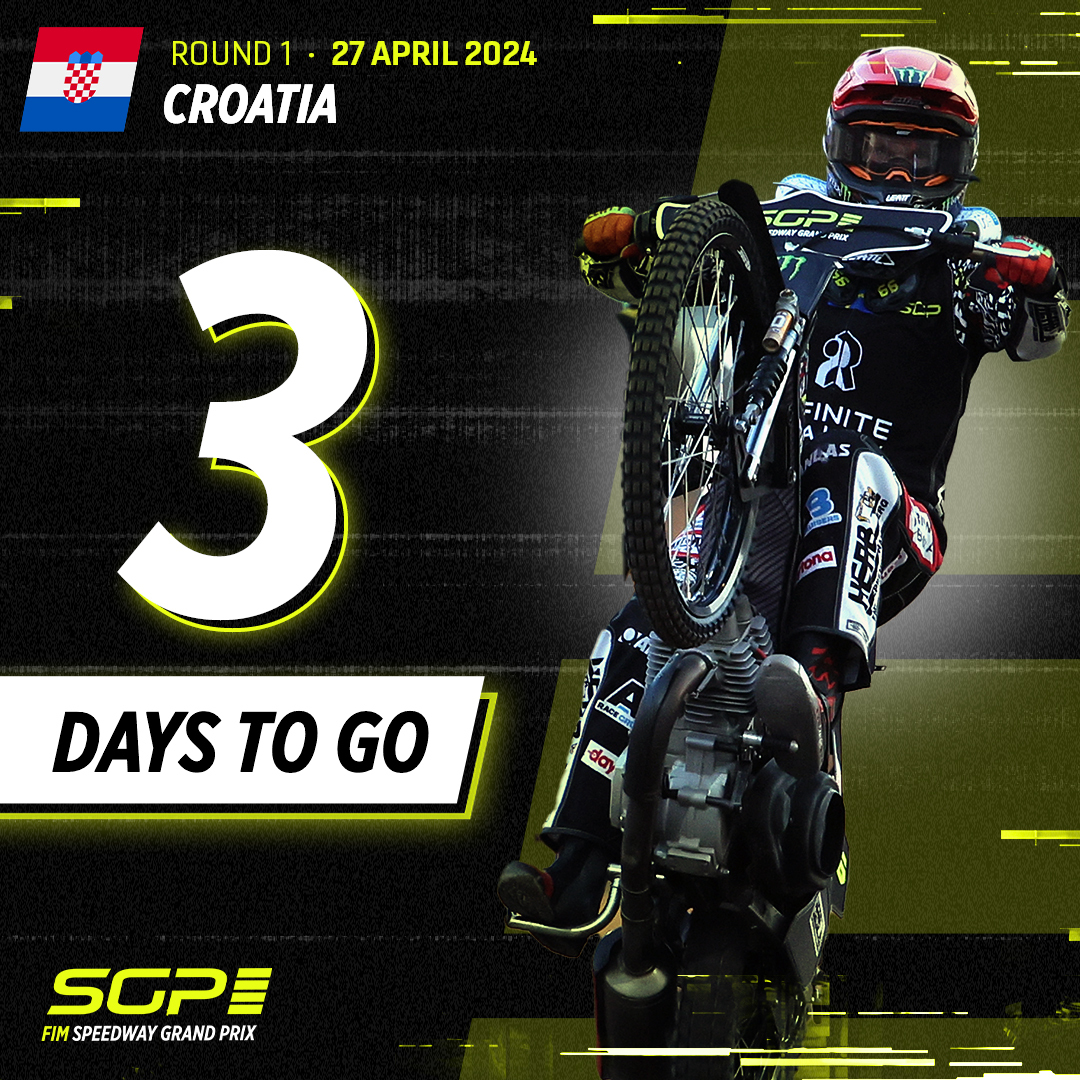 SpeedwayGP's tweet image. Get ready! 🔥

Only THREE days to go until the #CroatianSGP 🇭🇷

#FIMSpeedwayGP | #2024Loading 🔄