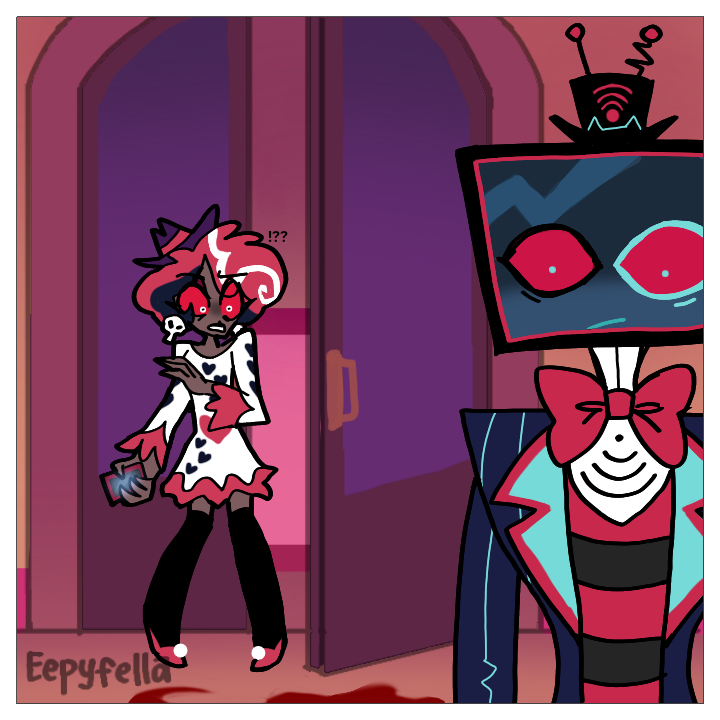 Whoopsies❓ XD 
#HazbinHotel #Vee #CharlieMorningstar #Comic