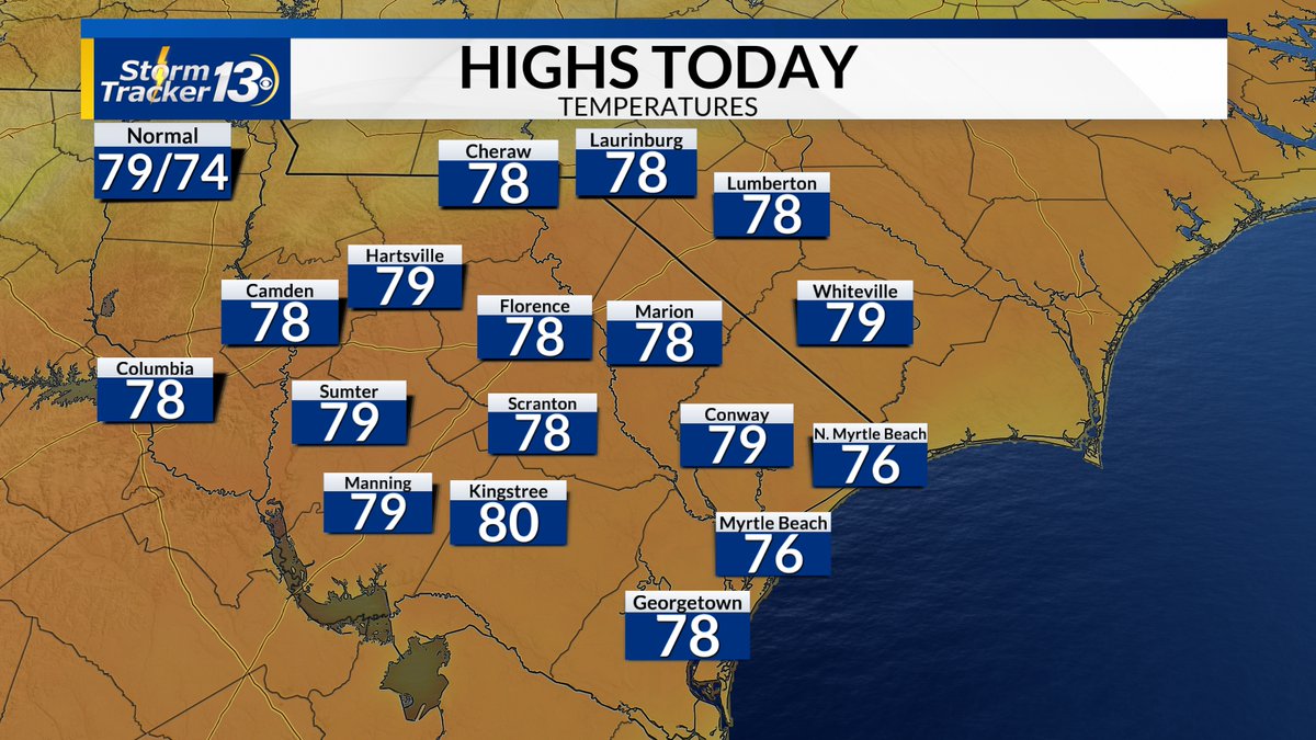 Hello sunshine! Happy Wednesday. Skies are clear and it's MUCH warmer this morning. We'll see lots of sunshine today and temps will warm back to average this afternoon. Clouds will move in this evening with a few showers, ahead of a cold front. #scwx #weather #forecast #sunshine