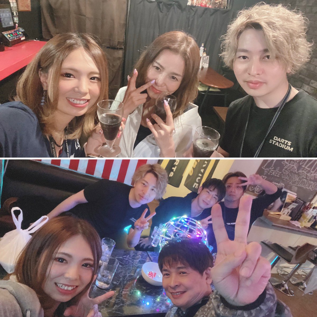 本日もOPENしております(*ƠᴗƠ*) 昨日は、お隣のダンススタジオの新オーナー様が挨拶に来てくれてシャンパンご馳走になりました(*´艸｀)♪ 閉店後、『IZU』さんの店長のてつやさんが今月28日に卒業と言う事で、お疲れ様会してきました( ´;∀;` ) 光るショット地球儀みたいなの…映えますね✨笑