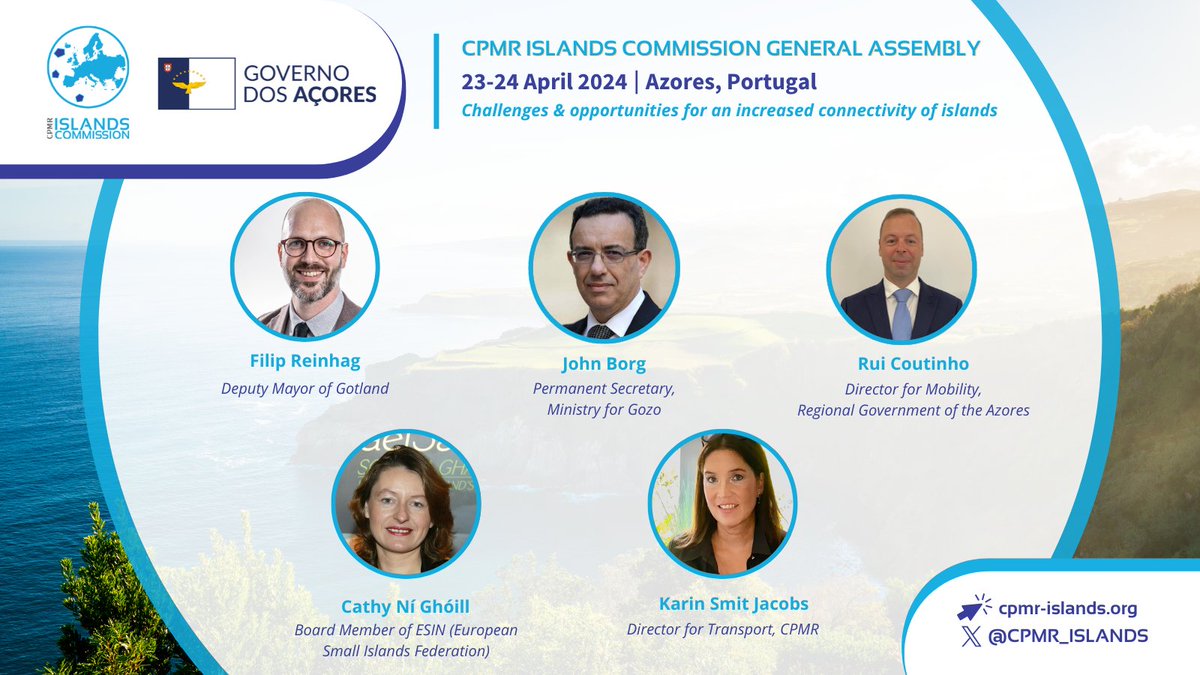 CPMR_ISLANDS's tweet photo. #CPMRIslands2024 |  Transport session
✈️&amp;🚢 are crucial for islands but they raise questions about public service access and sustainable transition.

➡️ Panellists will address the necessary island-proofing of Fit for 55 and share common issues and solutions in the next session! https://t.co/2kl2hDxupR