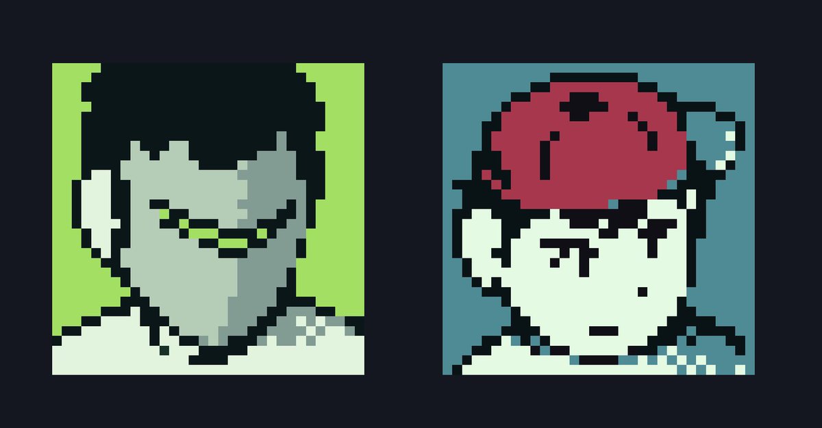 Been practicing character portraits, creating and selecting color palettes too. Really happy with how this one came out.
#pixelart #GameBoy #videogames