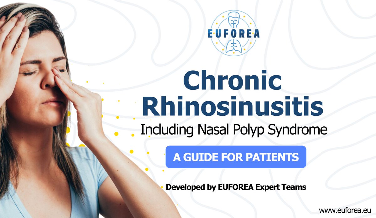 🆕EUFOREA is thrilled to announce the release of its new patient guide on Chronic Rhinosinusitis (incl. Nasal Polyp Syndrome)! This guide provides patients with essential information to navigate their #CRSwNP journey effectively. Download your copy today: euforea.eu/news/crs-patie…