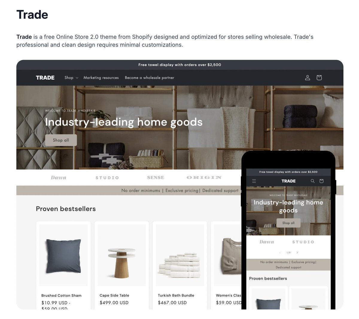A new Shopify theme for businesses selling wholesale🫡