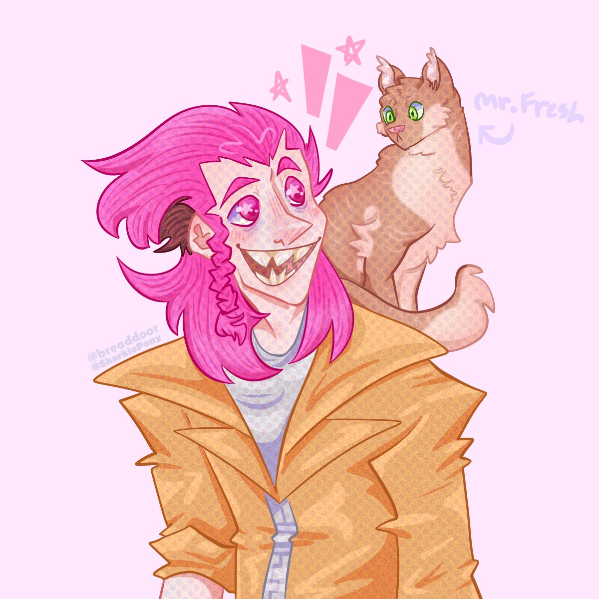 I had to add Mr Fresh, I love Hello Street Cat

#hellostreetcat #happycanteen #danganronpa #kazuichi