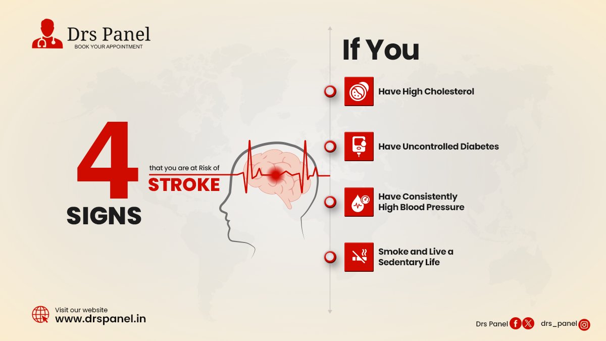 Keep an eye out for these 4 signs indicating you might be at risk of stroke. Stay informed, prioritize your health, and take proactive steps to reduce your risk.

#StrokeAwareness #HealthyLiving #HealthTips #Healthcare #Medical #HealthIsWealth #HealthFirst #StrokeRisk