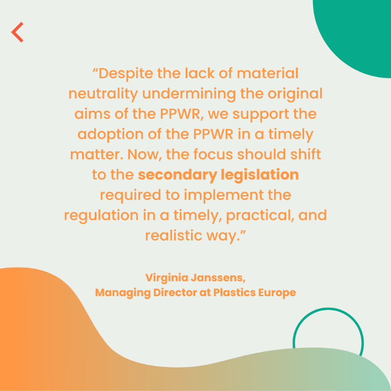 PlasticsEurope's tweet photo. Establishing mandatory #RecyclingContent targets clearly signals to the industry that the demand for recycled plastic will increase, stimulating investments in recycling technologies and the development of recyclable products.

Full reaction here: https://t.co/s6gs6Aq5zC

#PPWR
