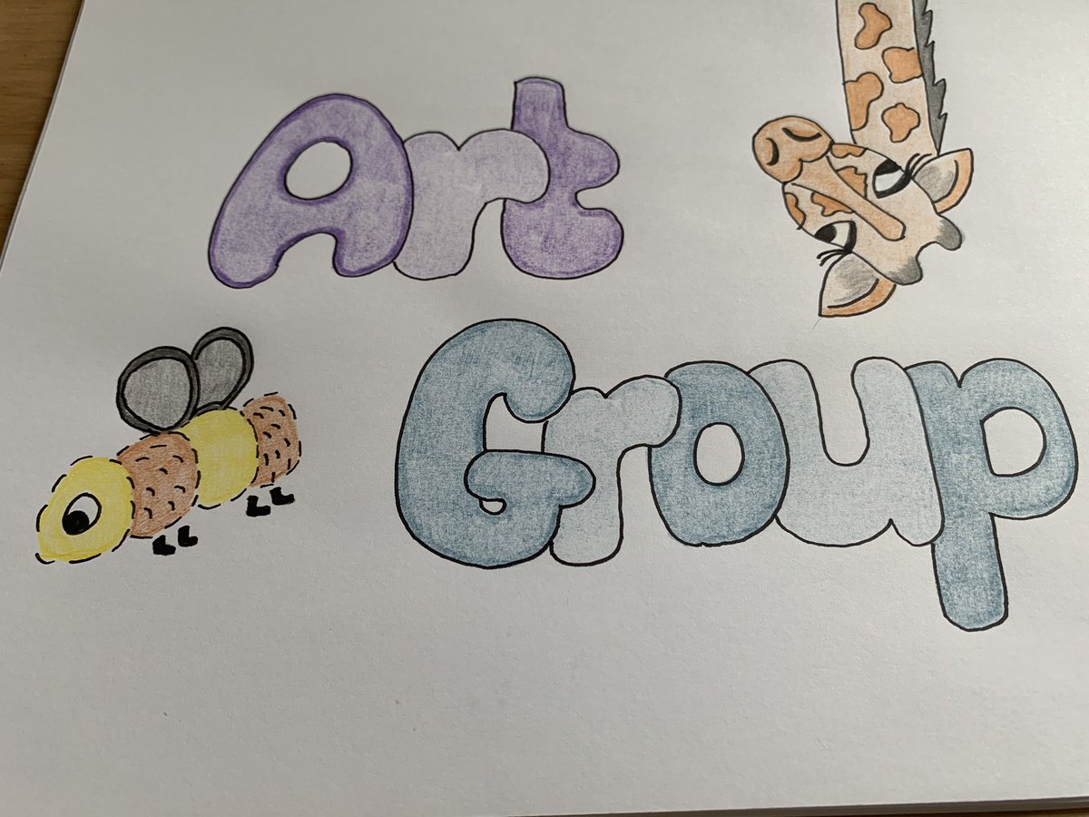 hayleyrainbow25's tweet photo. Trying to create some new art group signs for the supportive living where I live #bubblewriting #illustrations #artismedicine #artistherapy #distraction #grief #eupd #ptsd #fibromyalgia #fnd https://t.co/aK7aTGLlPW