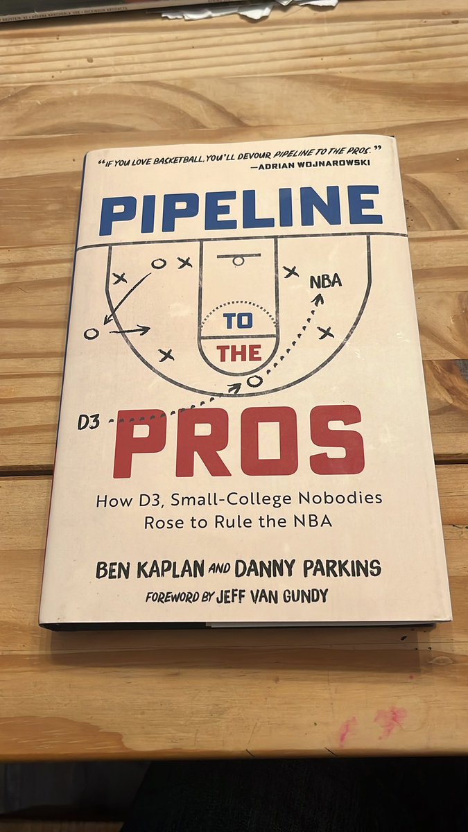 Finally had time this AM to start Pipeline to the Pros, written by former @AmherstMBball teammate @bkaplan4. JVG’s line in the Foreword gave me chills, “what most people don’t understand is that the pain of losing & the joy of winning are no different in the NBA or D3.” #d3hoops