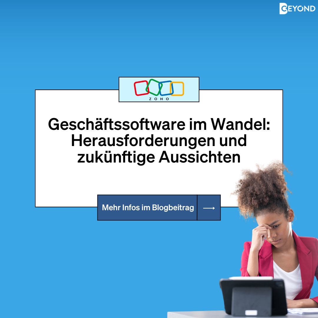 Entdecke die neuesten Trends und Herausforderungen im Bereich der Geschäftssoftware! Als exklusiver Zoho Partner in Österreich zeigt CEYOND, wie eine einheitliche Plattform wie Zoho die Antwort auf viele dieser Herausforderungen ist.🌐🔎 Link zum Artikel: tinyurl.com/2vjnun2j