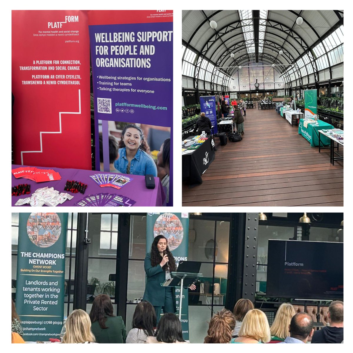 👋🏽Mary, Aga &Roisin are at @TaiPawb Champions Network event today 🌟Hear about the key priorities in shaping equality & social justice in Wales housing plus @weareplatfform's housing support services & new sanctuary in Cardiff Join the conversation: Newport Market Glass Hall