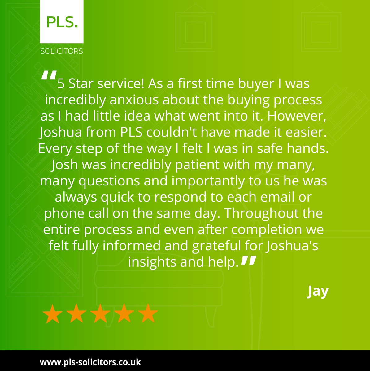 Buying a home for the first time can be nerve-wracking, but our team is dedicated to making it as smooth as possible.
Contact our award winning team for expert guidance every step of the way! #FiveStarFriday

🌟🌟🌟🌟🌟

pls-solicitors.co.uk/.../every-step…...