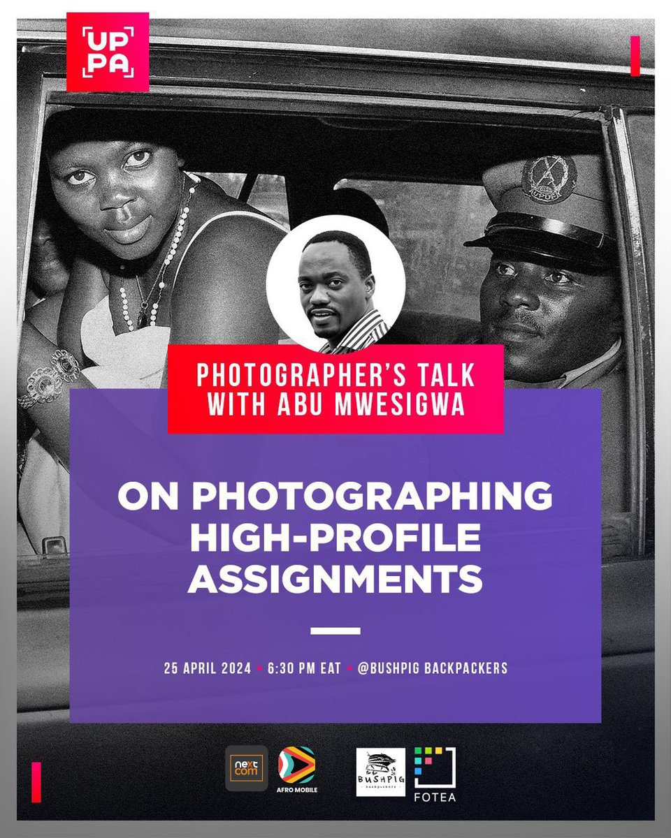 Ready to dive into photography! Come join the photographer's talk with @AbuMwesigwa at the BushPig Backpackers Hotel at 6PM, April 25,2024. #AfroMobileUG #uppa #photojournalism