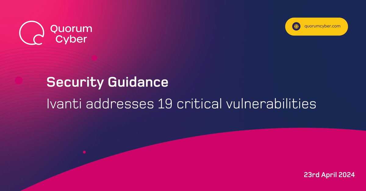 #Ivanti released a series of patches to address previously unknown vulnerabilities in their Ivanti Avalanche Mobile Device Management solution. We strongly recommend that organisations using Ivanti patch immediately. Learn more: bit.ly/3UxzZdK.
