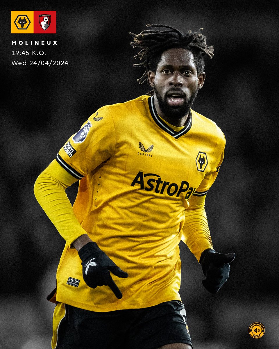 ⏳️ Countdown to kickoff ⏳️ 
#WOLBOU
745pm ■ Molineux 🐺 🍒

Back to back home games await for Gary O'Neil's Golden Wanderers.

Latest match preview blog from @TomGibsonJourno available here:
wolvesfancast.com/pre-match-wolv…

Charity fundraiser:
justgiving.com/page/wolvesfan…