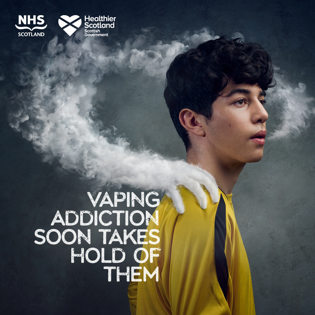 Get the facts about vaping. Vapes can quickly become harmfully addictive for children and young people, making them tired, stressed and anxious. For more information visit nhsinform.scot/vaping