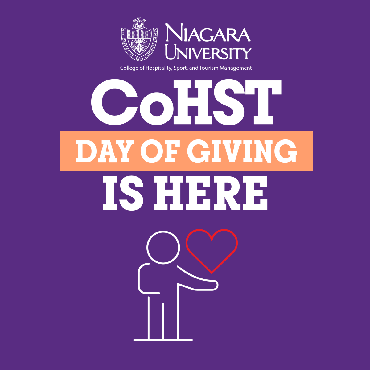 Niagara University’s Giving Day is now underway!

Please support CoHST's longstanding tradition of supporting students as they find their next opportunities.

Gifts are welcomed in any amount.
ow.ly/5jAI50RmwaZ

#niagaracohst #donate #dayofgiving