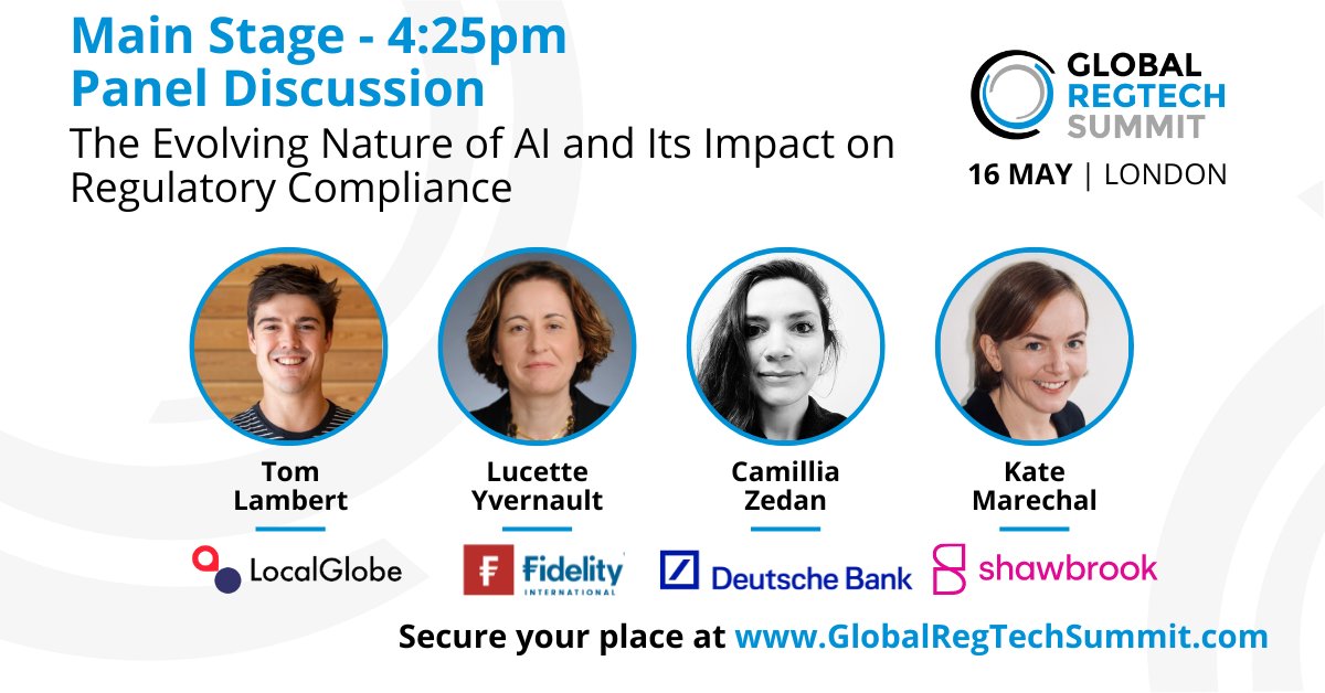 💡 The Evolving Nature of AI and Its Impact on Regulatory Compliance💡 Get your questions ready for this Panel Discussion at the Global RegTech Summit on 16 May. Register for your ticket here - GlobalRegTechSummit.com #GRTS24