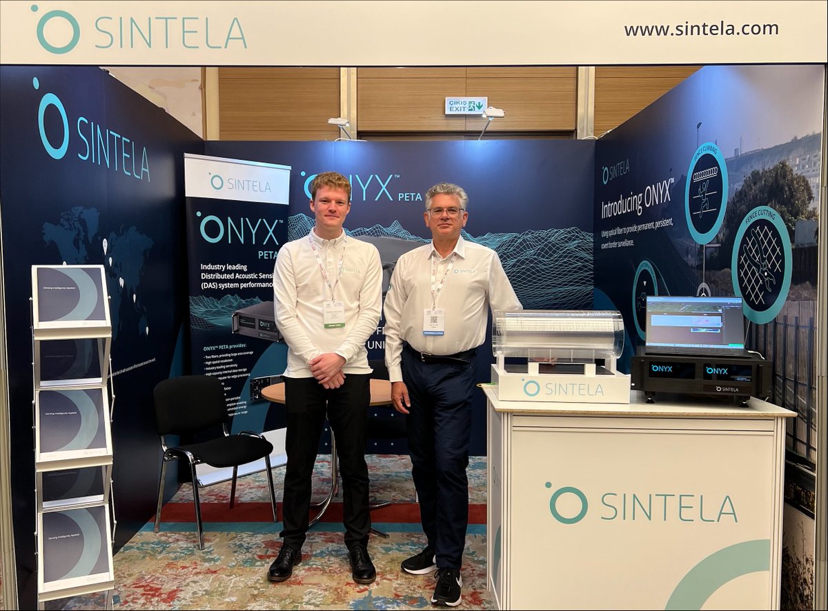 We're all set up @worldbordersec event in Turkey. Come and see Sintela's #bordermanagement #surveillance #fibersensing solution in action on Stand 7! 
We look forward to meeting with you.

Learn more here: sintela.com/world-border-s…

#distributedfiberopticsensing #SintelaDAS