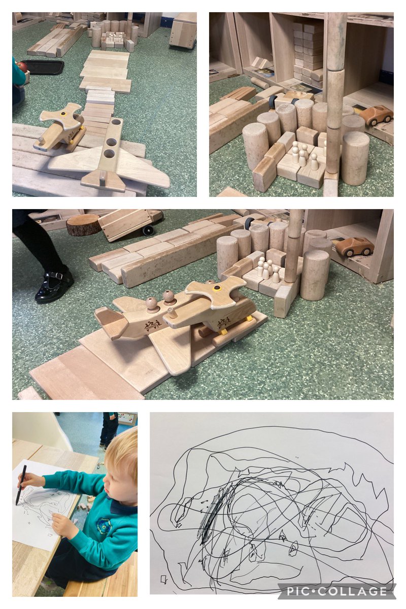 Blociau = Dychymyg = Creu marciau = sgwrs dwys am eu syniadau = geirfa newydd Blocks = Imagination = mark making = in depth conversations about ideas = new language Gwaith arbennig plant Meithrin ⭐️ @EAS_Cymraeg @EAS_EarlyYears