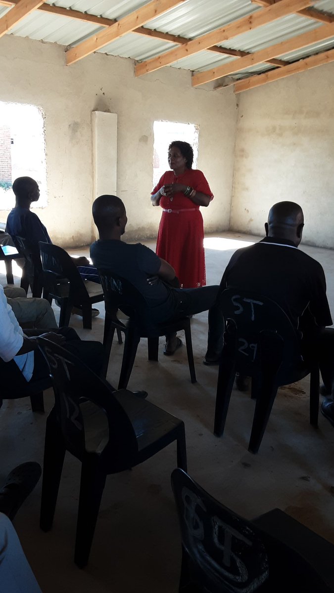 Doctor Thando Makubaza the Padare Programs and Fundraising Manager <a href="/PadareMen/">Padare</a> sharing with men in Stoneridge on the services that will be offered by Padare under UPLIFT II and how it will be rolled out.