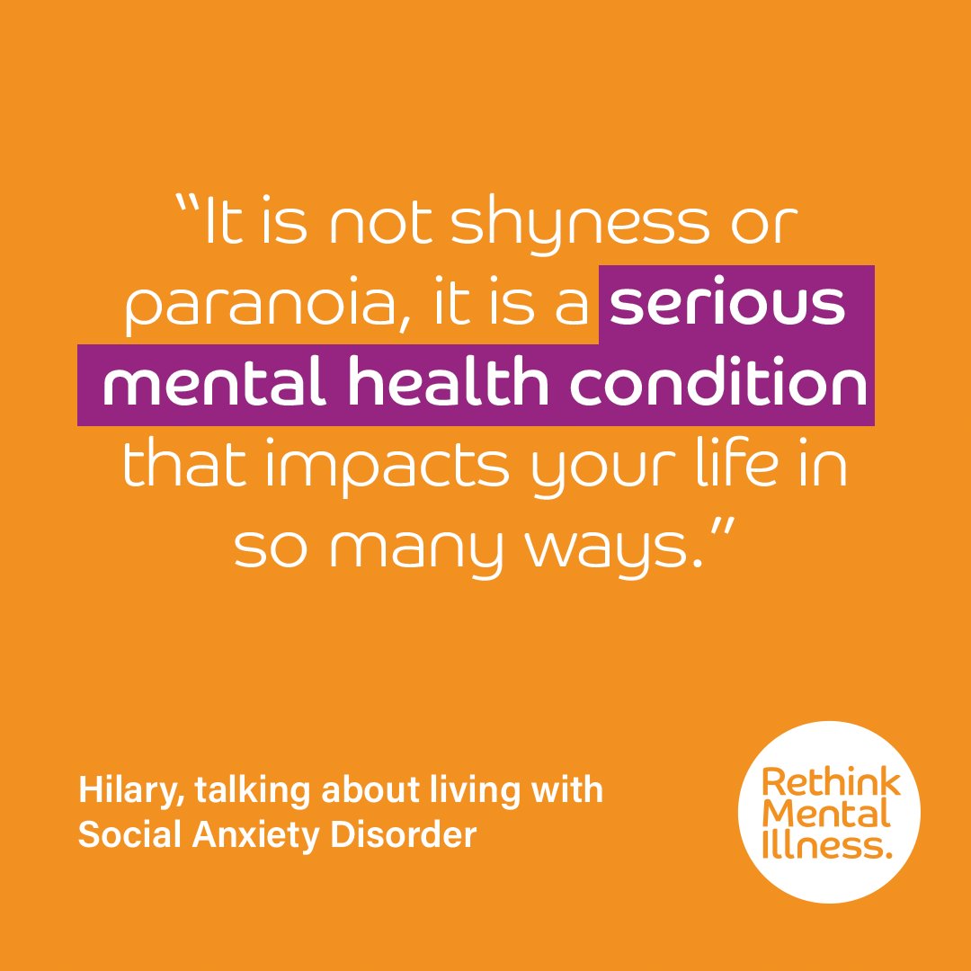 💬 Hilary has experienced social anxiety disorder for the last thirty years. Although she has put steps in place to manage now, the condition has a significant and enduring impact on her life. Here's her story 👉 bit.ly/3JzTlZM