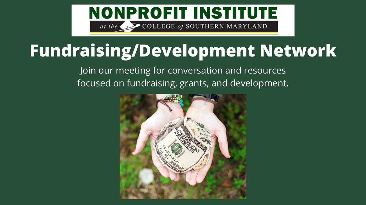 Nonprofit Institute (@nonprofitinscsm) on Twitter photo Employees and volunteers for Southern Maryland nonprofits are invited to join this meeting on Friday, April 26 at 10 a.m. Zoom meeting information is available in our newsletter or by emailing nonprofit@csmd.edu. Employees and volunteers for Southern Maryland nonprofits are invited to join this meeting on Friday, April 26 at 10 a.m. Zoom meeting information is available in our newsletter or by emailing nonprofit@csmd.edu.