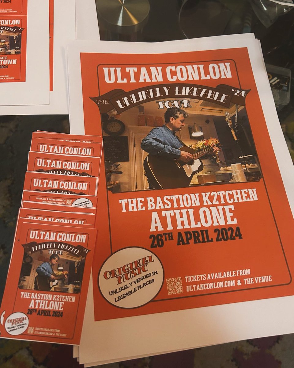 This Friday at 7pm I’ll be kicking off my lovely Unlikely, Likable Tour at The Bastion Kitchen in Athlone. I played here last year and it was a magical evening. Delighted to return 🙌 @bastionk1tchen