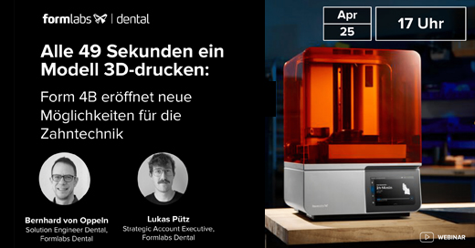 3D__MODEL's tweet image. Bereits morgen findet das kostenlose Formlabs Live-Webinar 🎥 zum neuen Formlabs Form 4B MSLA 3D-Drucker und dessen Einsatz in der Zahnmedizin statt. 👀

📅 Datum: 25. April 2024
🕔 Uhrzeit: 17:00 Uhr
➡️ Kostenlose Registrierung: hubs.la/Q02s_hrY0

#form4B @formlabs