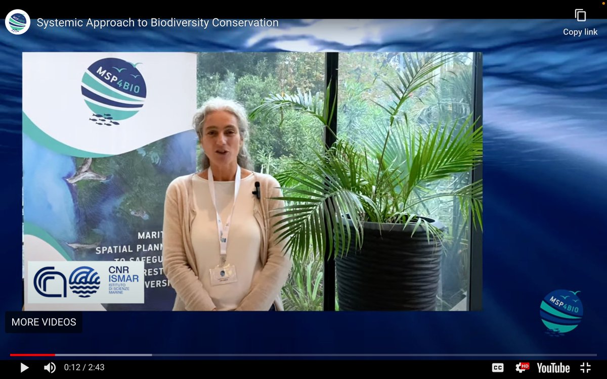 🤔What is our 'Systemic Approach to Biodiversity Conservation' about? Luccia Bongiorni from @CnrIsmar explains it in this video! 🦑 Go check it out! 🔗msp4bio.eu/systemic-appro…