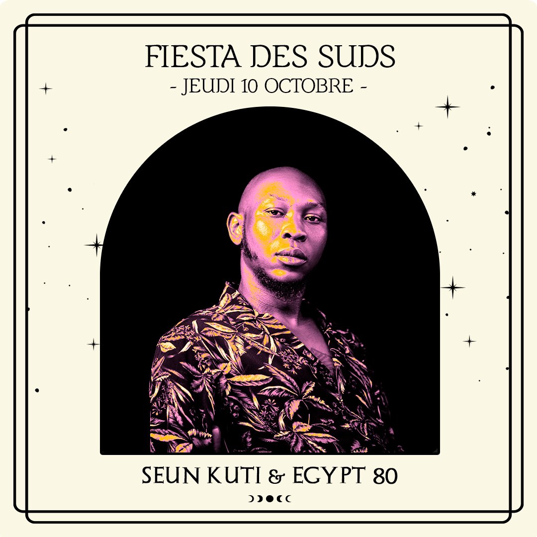 Seun Kuti and the Egypt 80 are bringing all the heat to FIESTA DES SUDS, Marseille on Thursday, October 10th! Get ready to experience the electrifying energy of Afrobeat like never before! 🎶🔥 #SeunKuti #FiestaDesSuds #Getthesax