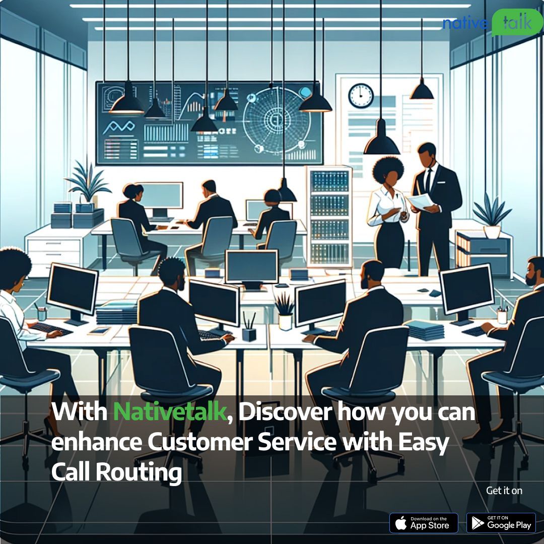 Innovating customer interactions in the modern workplace with Nativetalk. 
#Nativetalk
#CustomerServiceExcellence
#CallRouting
#BusinessCommunication
#TechInnovation