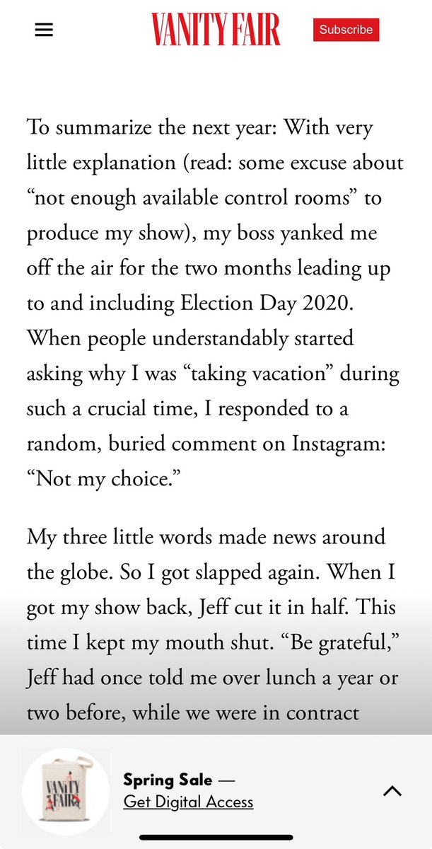 So interesting that @BrookeBaldwin, @angela_rye and I all had very reasonable complaints about men in the workplace and were taken off air at CNN under Jeff Zucker. It’s a journalism trope that three examples makes a trend, but I think we got one here!