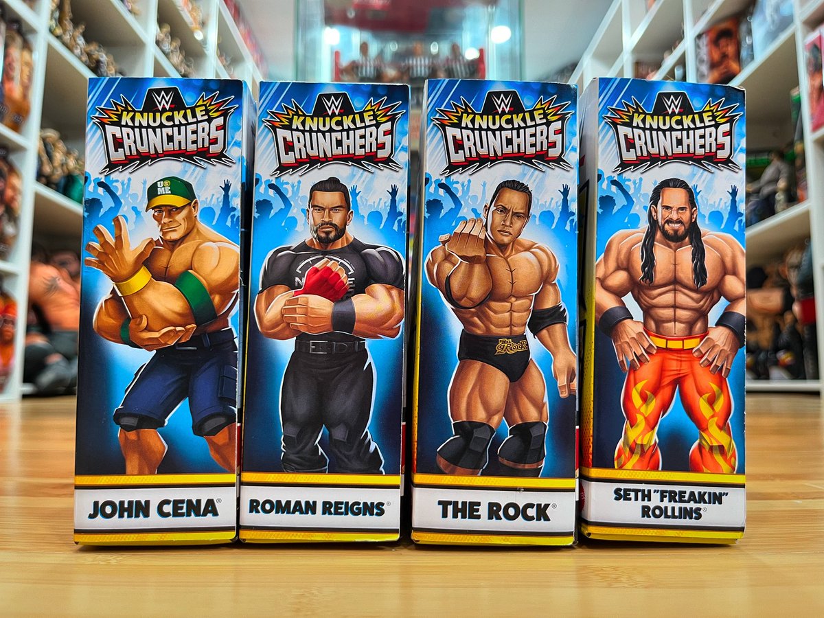 Decided to check out WWE Knuckle Crunchers series 1. Stay tuned for full unboxing & review tomorrow!

Join Whatnot @ WHATHEEL.com & get $15 to use!

#figheel #actionfigures #toycommunity #toycollector #wrestlingfigures #wwe #aew #njpw #tna