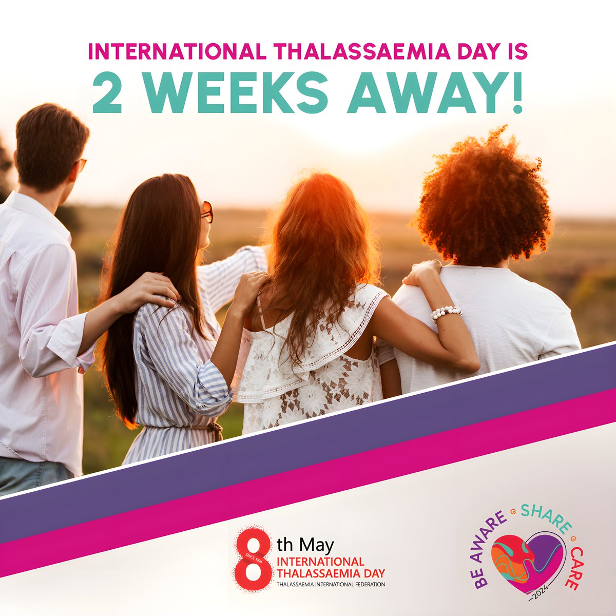 🕒 As the #InternationalThalassaemiaDay countdown begins, we are reminded that crucial treatments remain out of reach for too many. With new therapies on the horizon, let's strive for #TreatmentForAll. Learn, support, advocate! 💜 thalassaemia.org.cy/itd2024/theme/ #BeAwareShareCare