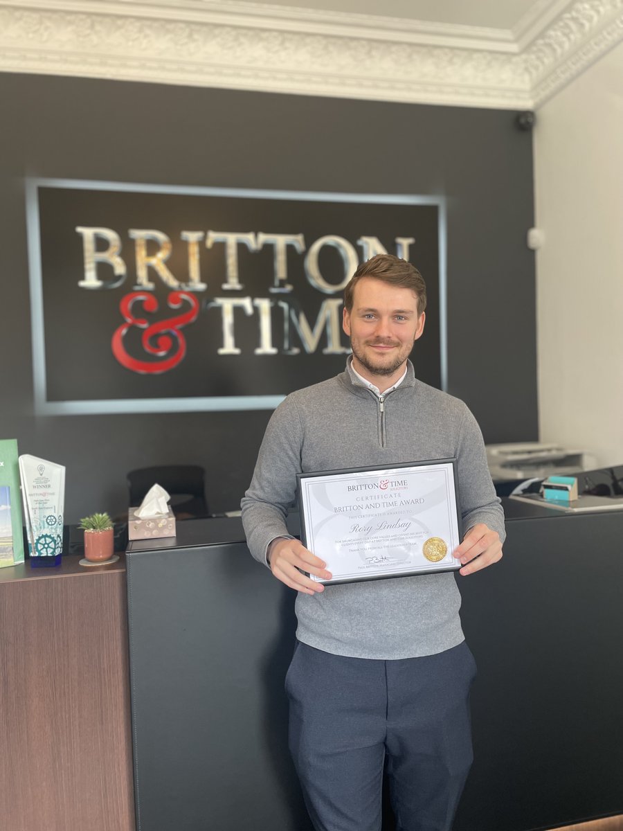 At our recent #staff event, Rory Lindsay won our 𝐁𝐫𝐢𝐭𝐭𝐨𝐧 𝐚𝐧𝐝 𝐓𝐢𝐦𝐞 𝐀𝐰𝐚𝐫𝐝 for displaying our core values and giving his best to his clients every single day. Well done Rory - you've truly earned this award 💪 #employeerecognition | #award | #brittontime