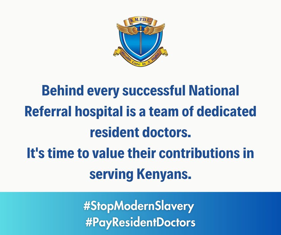 KNH and MTRH are unable to function because PUNDA AMECHOKA. #StopModernSlavery #PayResidentDoctors #DoctorsStrikeKE