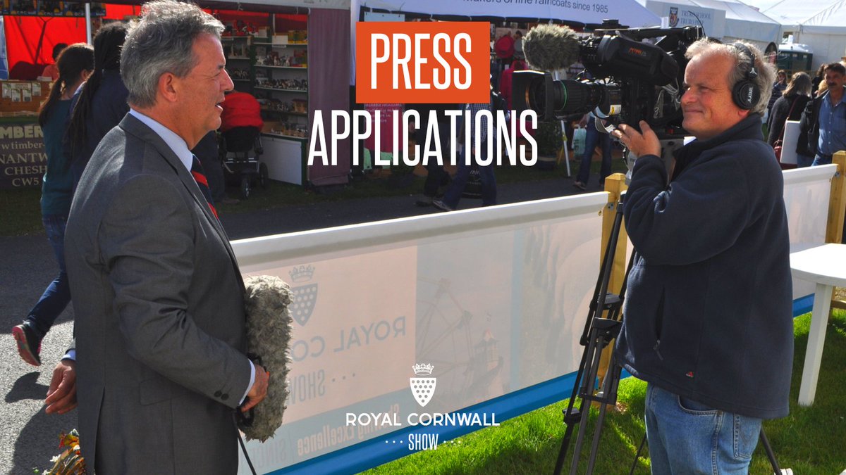 Are you a member of the Press? Want to cover the Royal Cornwall Show? We offer Press Passes to members of the media looking to report on the Show. If you would like to be considered, please apply using the link below. Applications close on 3rd May bit.ly/RCSPress24