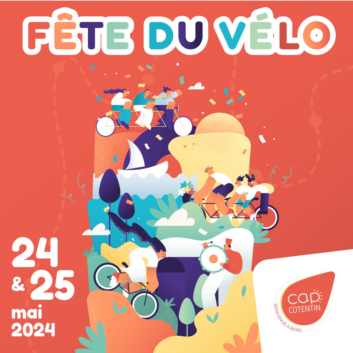 [Fête du Vélo]
Les 24 & 25 mai, c'est la Fête du Vélo sur le Quai Alexandre III de Cherbourg-en-Cotentin !🚲
Venez nombreux profitez des nombreuses animations !
Plus d'infos et programme détaillé ici 👉 capcotentin.fr/.../participez…

#capcotentin #bienvenueabord