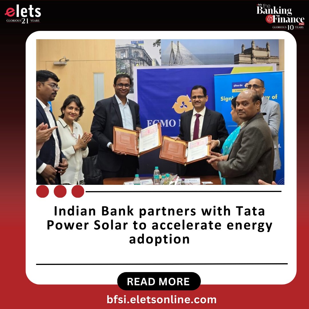 In a bid to accelerate the adoption of solar energy across Indian households, @MyIndianBank has partnered with @TataPower.

Read more: tinyurl.com/jtatpay8

#EnergyAdoption #Solar #PMSuryaGharMuftBijliYojana