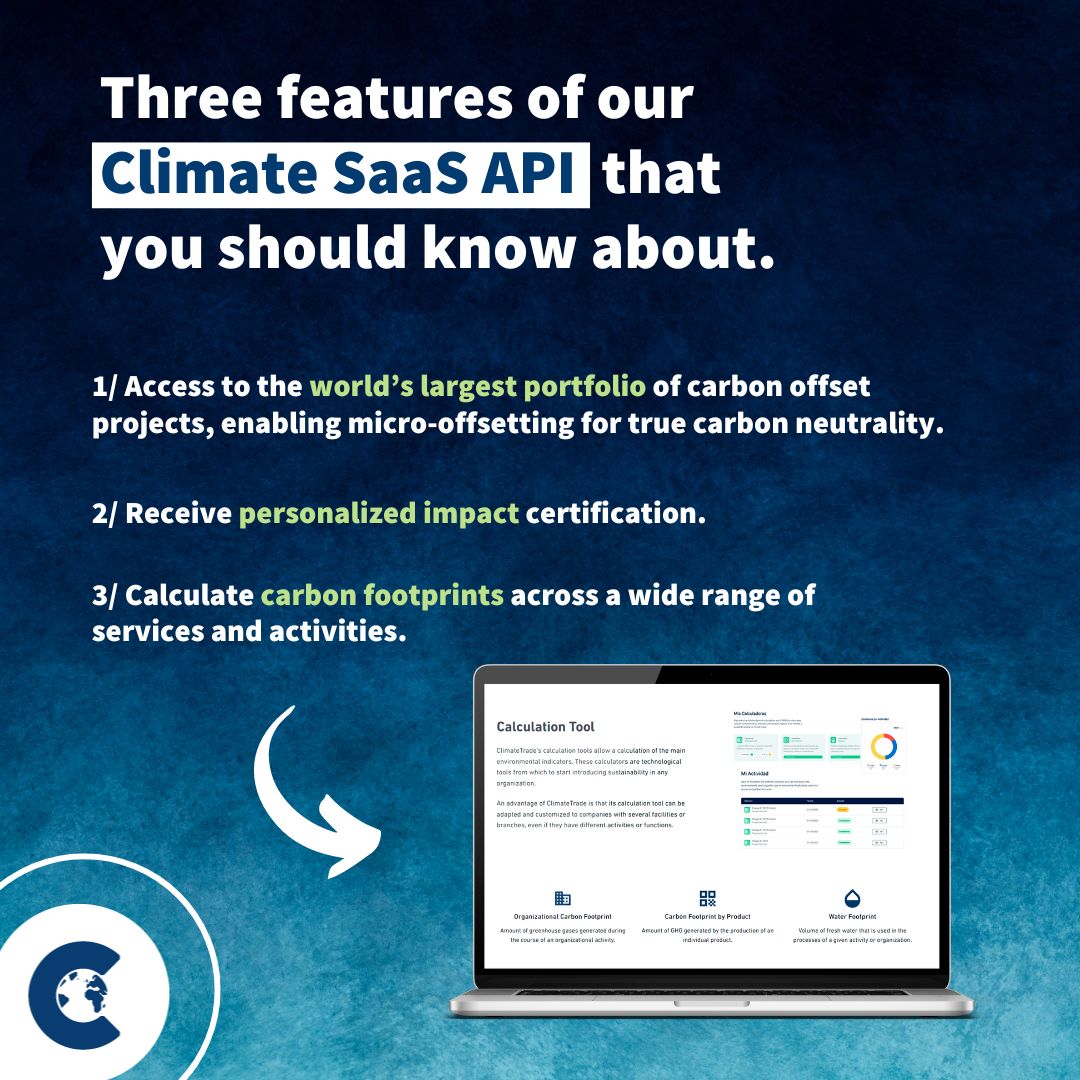 Businesses, differentiate yourselves & empower your customers. Our Climate #API simplifies the path to #NetZero. Track your #carbonfootprint, offset #emissions & gain transparency. Cost-effective & scalable solutions for all organisations. Join the #ClimateAction movement.