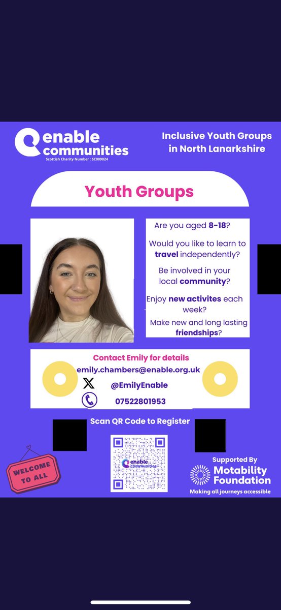 Our #NorthLanarkshire #youthgroups are back on TONIGHT! at Coatbridge Community Centre🤩 
Ages 8-12 , 5-6pm
Ages 13-15, 6-7.30pm
Would love to see some more faces to join in on the fun😄
Use the link below to register: forms.office.com/pages/response…