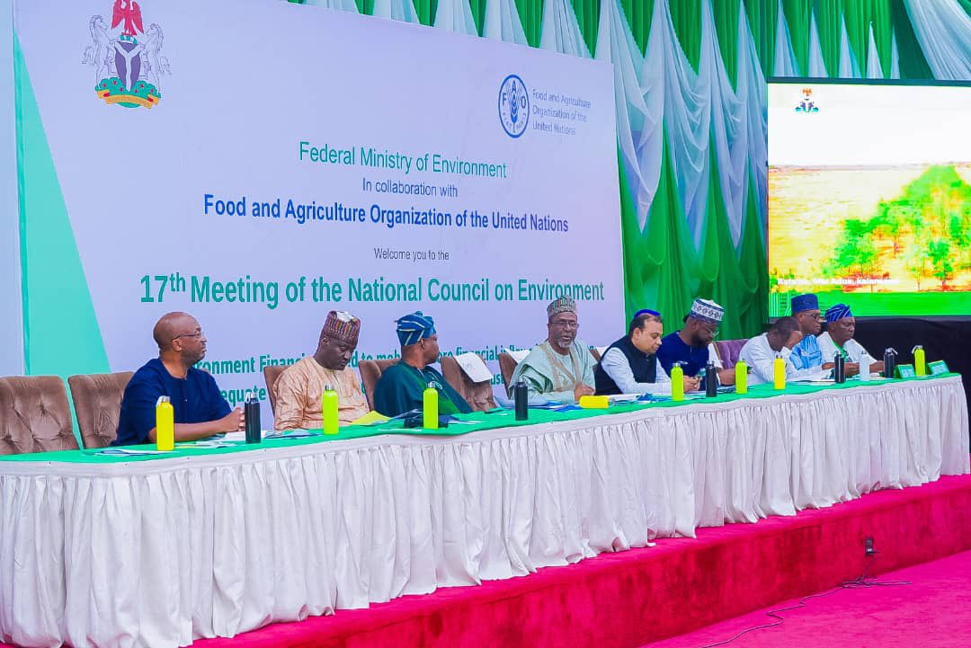 Happening Now: Minister of @FMEnvng, Mal. Balarabe Abbas Lawal, is attending the 17th Meeting on the National Council on Environment at the NAF Centre, Abuja. #GreenNigeria