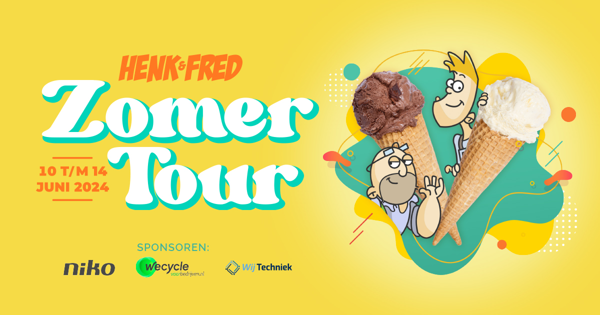 We gaan weer op Zomertour van 10 t/m 14 juni ☀️Samen met Niko, @Wecycle en Wij Techniek delen we gratis ijsjes uit aan installateurs op bouwlocaties door heel Nederland!🍦

➡ Wil je dat we ook bij jou langskomen? Geef nu je bouwlocatie door via: henkenfred.nl/zomertour