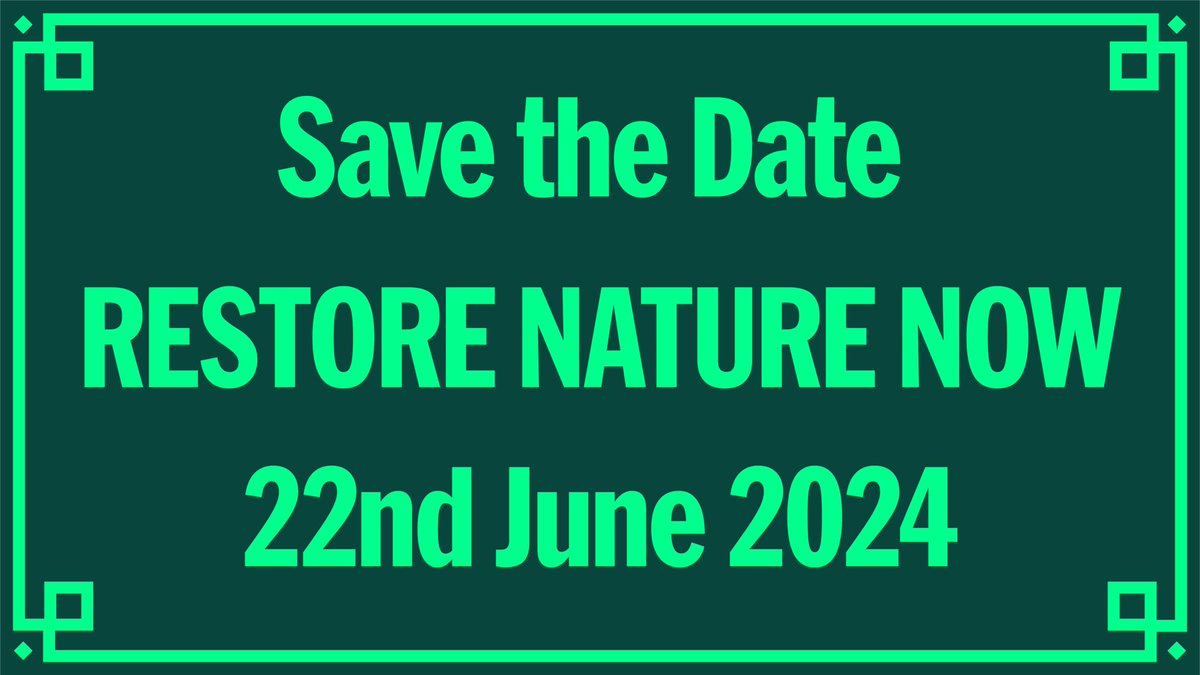 🗓️On 22 June we're joining a march to #RestoreNatureNow 
 
🌱This is a peaceful march in London to take a message to politicians that nature can be saved, but only if they take action now 
 
Everyone's welcome! More info &amp; pledge your support👇 
 
restorenaturenow.com